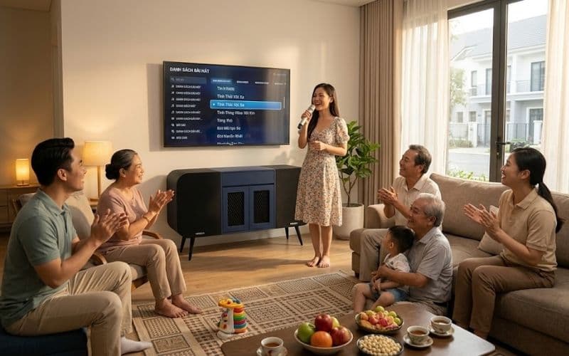 Loa karaoke công suất lớn cho phòng khách rộng và giải trí gia đình