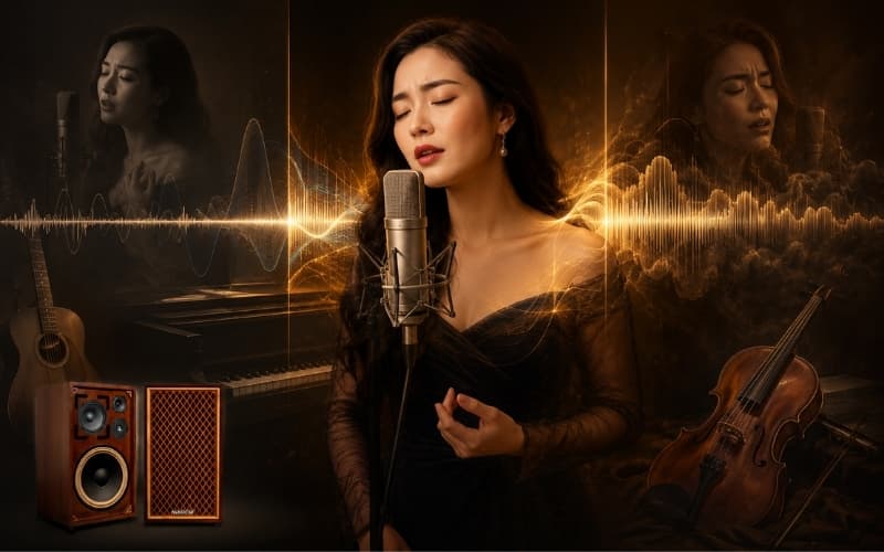 Trung âm ảnh hưởng đến giọng hát khi nghe nhạc vàng