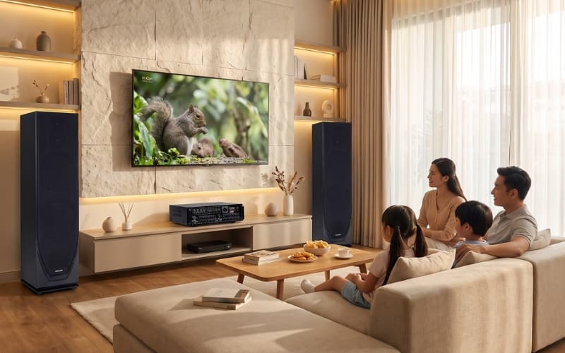 Dàn âm thanh Nikochi CD6 cho phòng khách gia đình khoảng 40m2