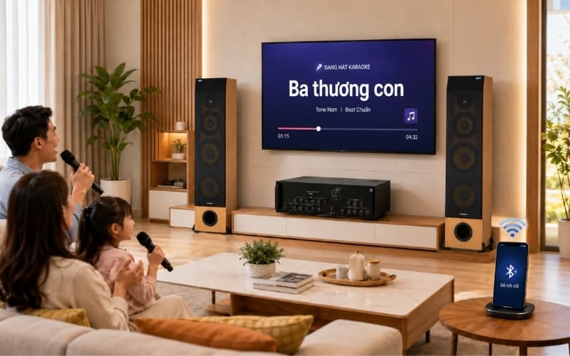 Nguồn phát nhạc cho dàn karaoke gia đình