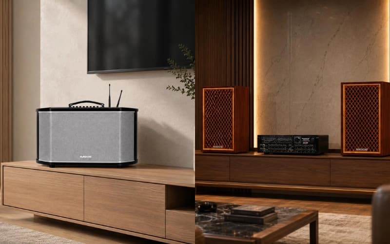 So sánh loa active NIKOCHI và dàn loa passive dùng amply rời