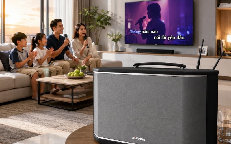 Loa karaoke di động NIKOCHI cho phòng khách 25–30m²