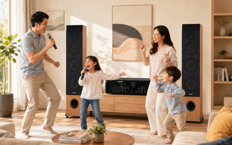 Loa cột cho phòng khách rộng